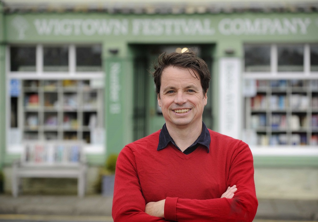 Adrian Turpin - Wigtown Book Festival Artistic Director, 22/09/2020:
Adrian Turpin, pictured outside the Wigtown Festival Company's office / shop in Wigtown.
Photography for Wigtown Book Festival Company from: Colin Hattersley Photography - www.colinhattersley.com - cphattersley@gmail.com - 07974 957 388.
