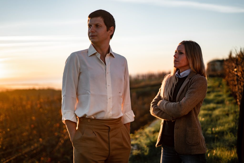 Ambrogio Cremona Ratti and Elena Pozzolini at Tenuta Sette Cieli