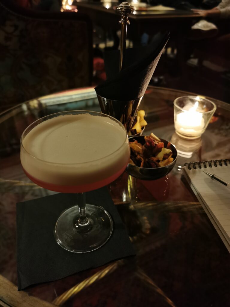 The Rhubarb Patch cocktail at Prestonfield House