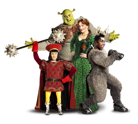 Laura-Main-and-l-r-Samuel-Holmes-Steffan-Harri-Marcus-Ayton.-Shrek-the-Musical-2018-UK-and-Ireland-Tour.-CREDIT-Helen-Maybanks