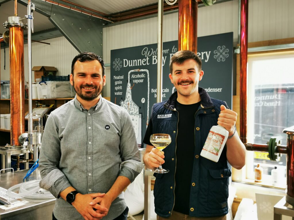 Gin - Martin Murray, a Director of Dunnet Bay Distillers, with Craig Chambers who created Rock Rose Gin Smoked Orange