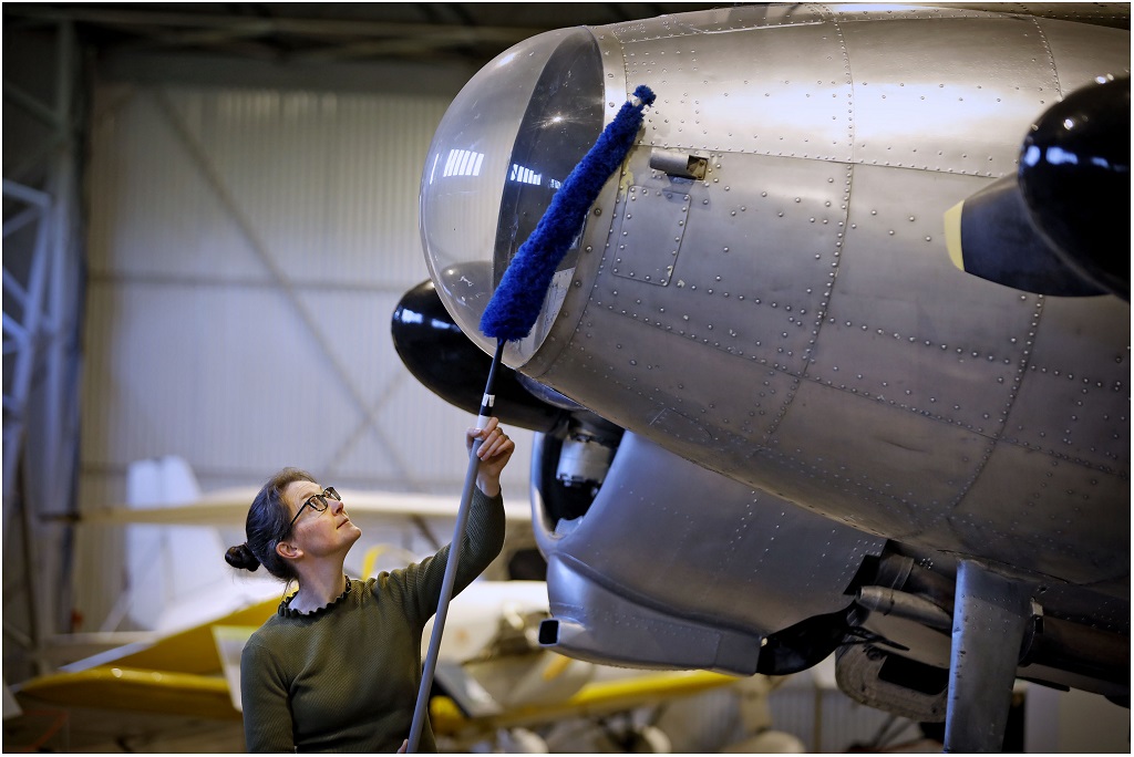 Conservator, Catherine Haworth, spring cleans the National Museum of Flight’s 1947 Avro Anson ahead of the resumption of seven day-opening at the East Lothian attraction on 1 April.  The new season features a number of special events supported by Players of People’s Postcode Lottery, exploring the East Fortune attraction’s history as a wartime RAF base.


Press Release from Artisan PR: 07803 945043