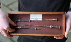 A set of Roman nails donated to the Book Sale - dating back to the first century. Picture Colin Hattersley Photography