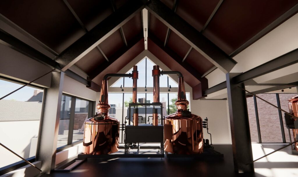 Artist's impression of Uilebheist distillery in Inverness