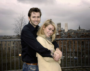 THIS IS IMAGE IS BEING RELEASED TO THE SCOTTISH PRESS ONLY. PUBLICATION OF THIS IMAGE IS STRICTLY EMBARGOED UNTIL 00.01 HOURS FRIDAY APRIL 7TH , 2006. FOR ALL OTHER PRESS, THIS IMAGE IS EMBARGOED UNTIL 00.01 HOURS SATURDAY APRIL 8TH, 2006.
Picture shows: DAVID TENANT and BILLIE PIPER 
BBC ONE: TBA 
BILLIE PIPER and DAVID TENANT attend the screening of 'Tooth and Claw', the second episode of Doctor Who Series II, in Glasgow on Thursday April 6th.
WARNING: Use of this image is subject to Terms of Use of Digital Picture Service.  In particular, this image may only be used during the publicity period for the purpose of publicising DOCTOR WHO and provided the BBC is credited.  Any use of this image on the internet or for any other purpose whatsoever, including advertising and other commercial uses, requires the prior written approval of the BBC.