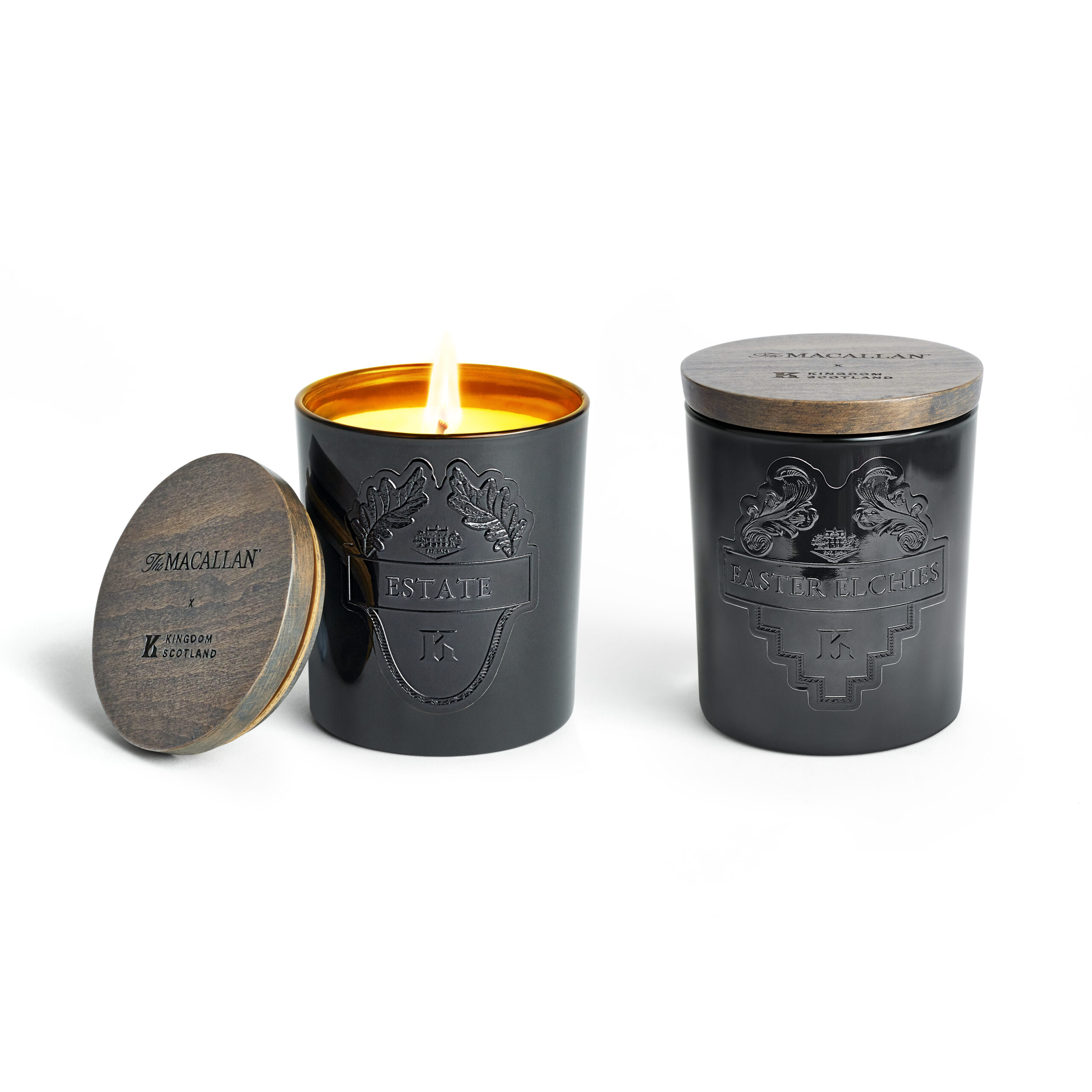 The Macallan x Kingdom Scotland candles.