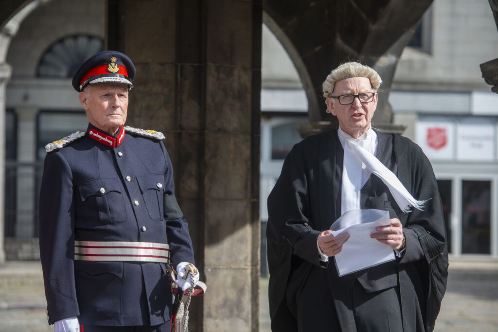 12/09/22 Aberdeen Sheriff Philip mann read out the proclamation for King Charles 3rd watched by Lortd Lieuternant Dr David cameron and Town Sergeant Steve Smith.