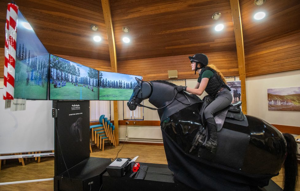 HND Equine Studies Student Eilidh Simmons practices jumping with Rob Cob. Credit Chris Watt Photography