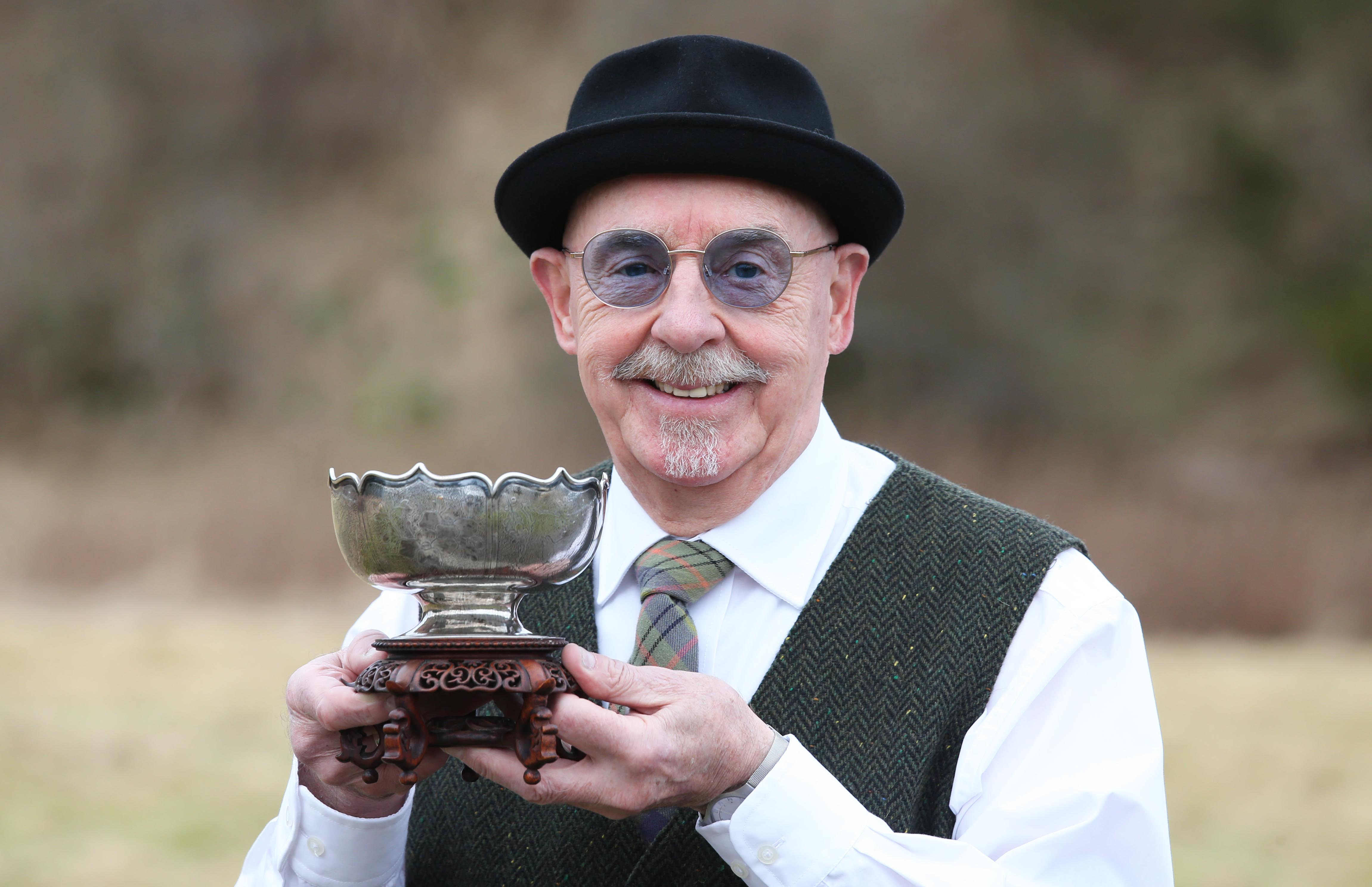 Adrian Taylor with the Cabrach Picnic and Games Rose Bowl. All pictures credit Peter Jolly.