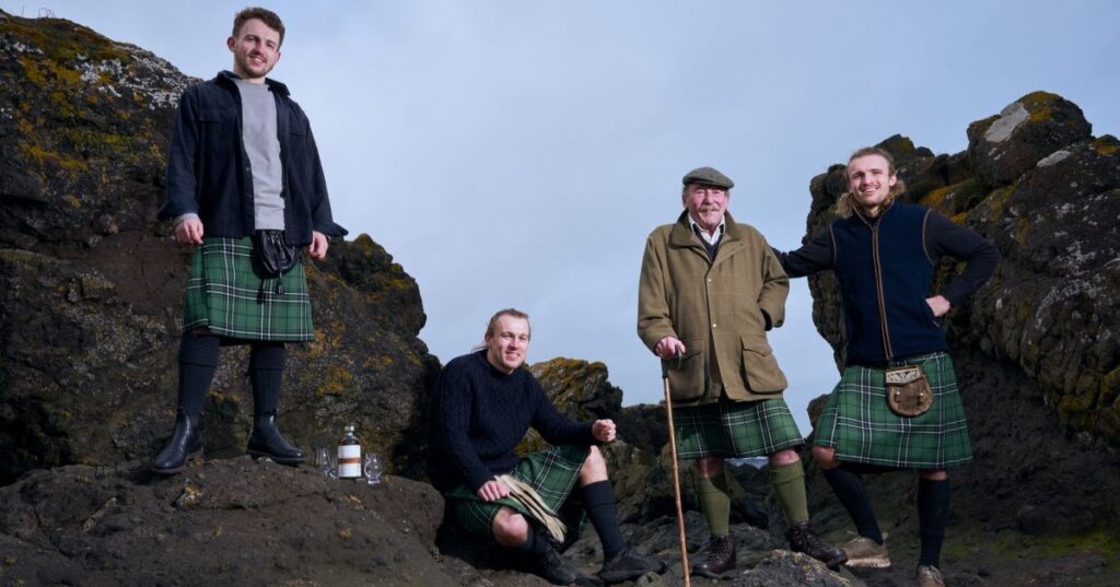 Ewan, Jamie, Charlie and Lachlan Maclean.