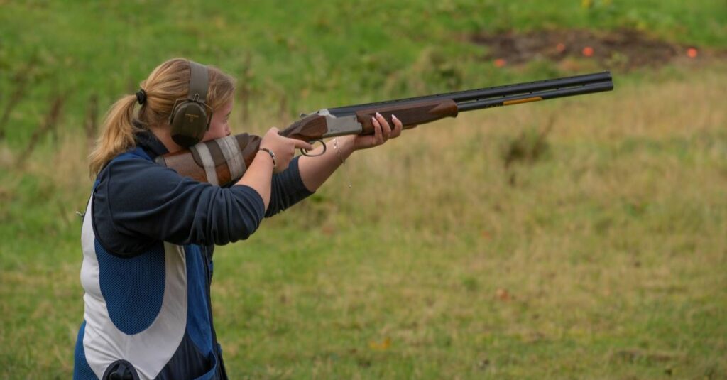 Molly Hall has been clay pigeon shooting for just two years. 