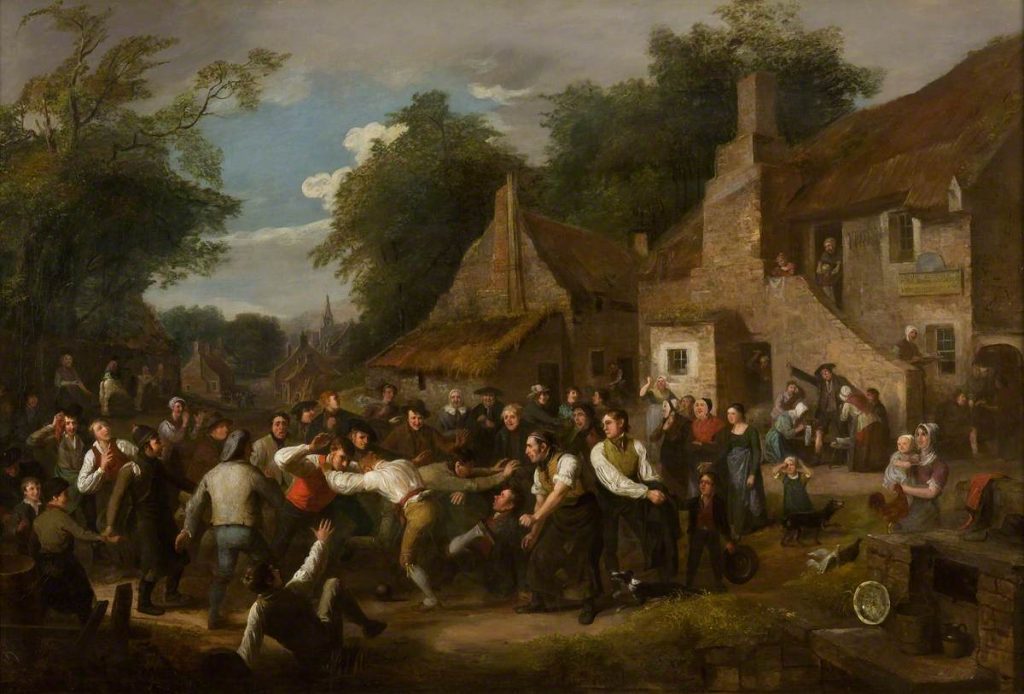 Carse, Alexander, c.1770-1843; The Village Ba' Game Carse, Alexander; The Village Ba' Game. Credit: Dundee Art Galleries and Museums Collection (Dundee City Council).