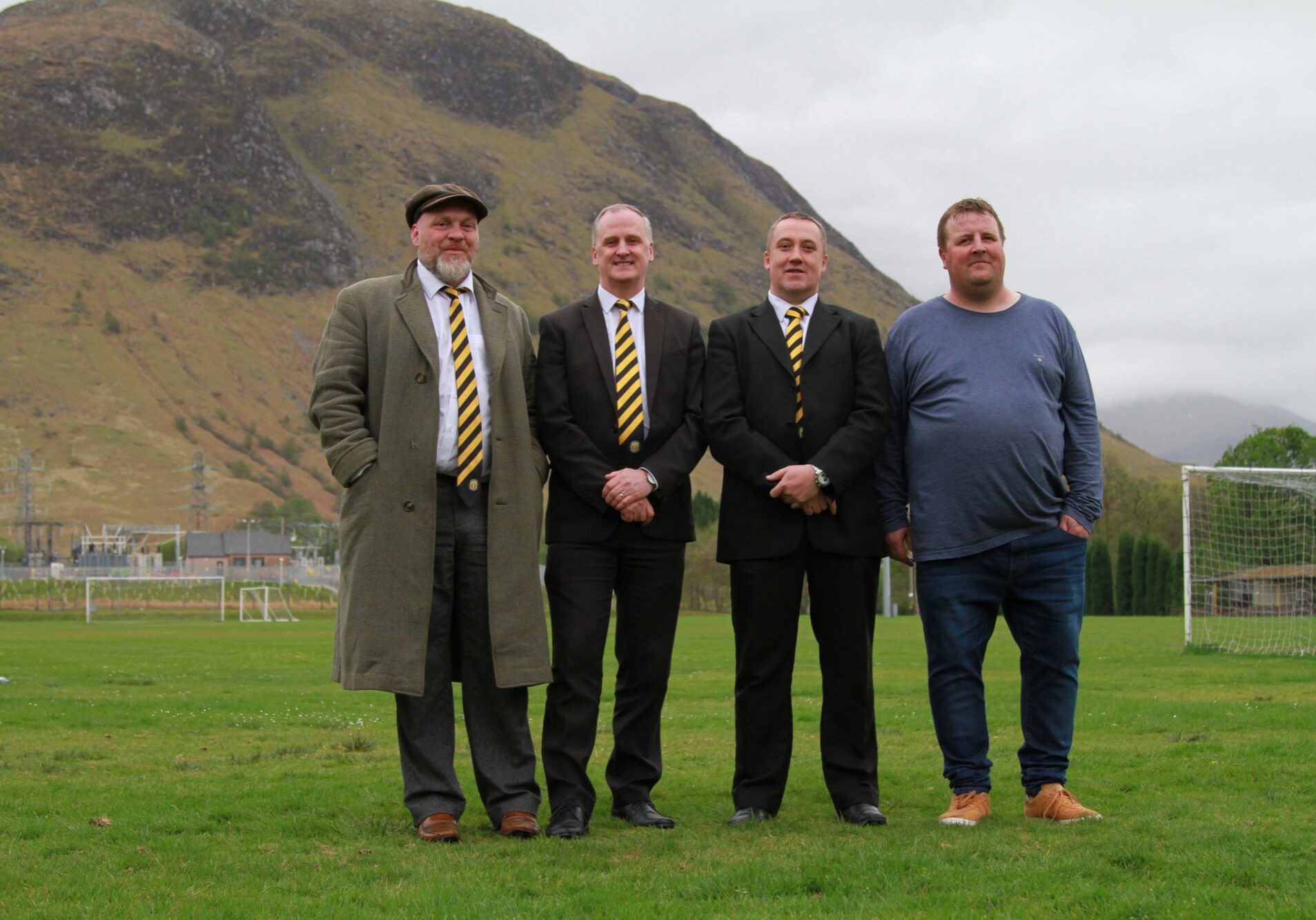 The Fort William Football Club board (from left) Colin Wood, Peter Murphy, Russell MacMorran and Willie Edward  (Photo: IMG/BBC)