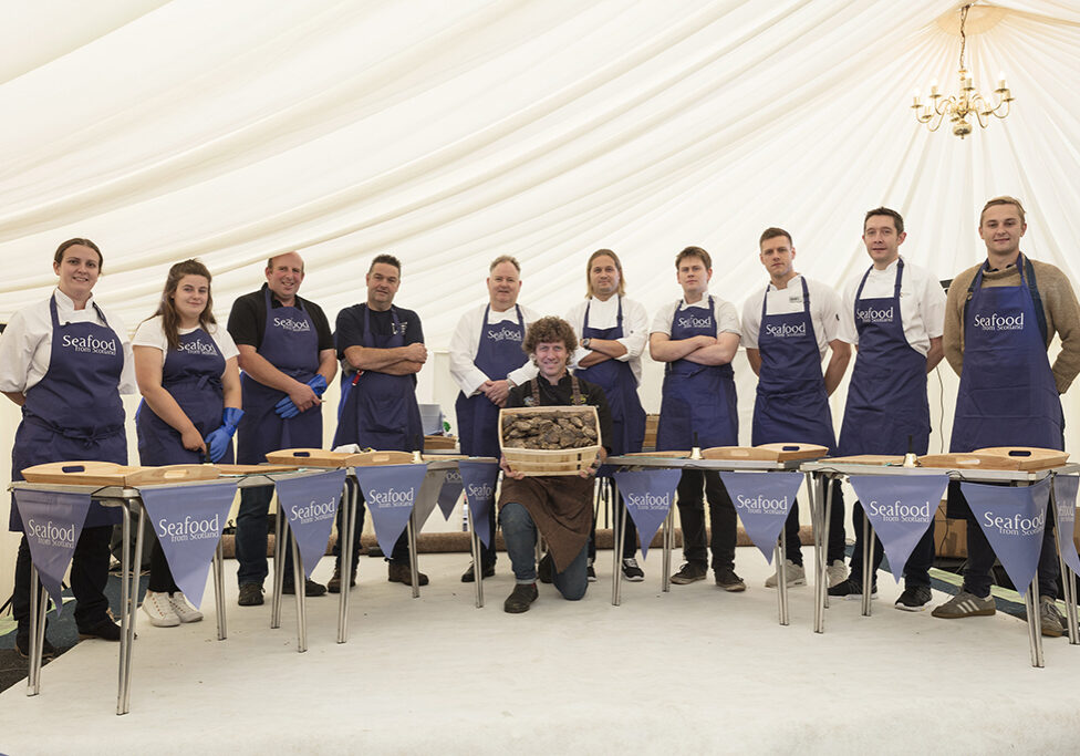 2018 Scottish Oyster Shucking Championship competitors