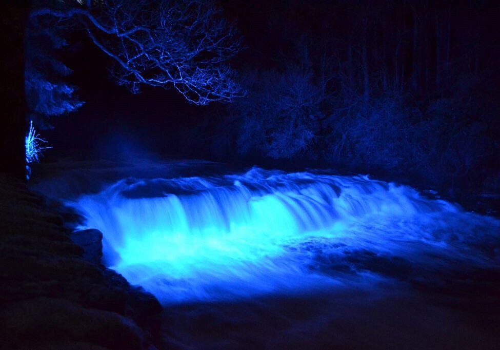 The Falls of Clyde will turn blue for St Andrew's Day