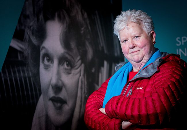 Author Val McDermid at the Muriel Sparks exhibition, at the National Library in, Edinburgh