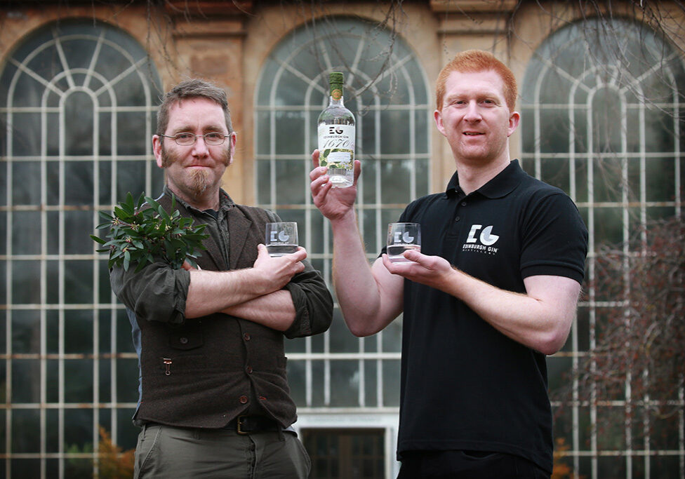 Head distiller at Edinburgh Gin David Wilkinson (right) with head botanist Greg Kenicer at the Royal Botanic Garden, Edinburgh
