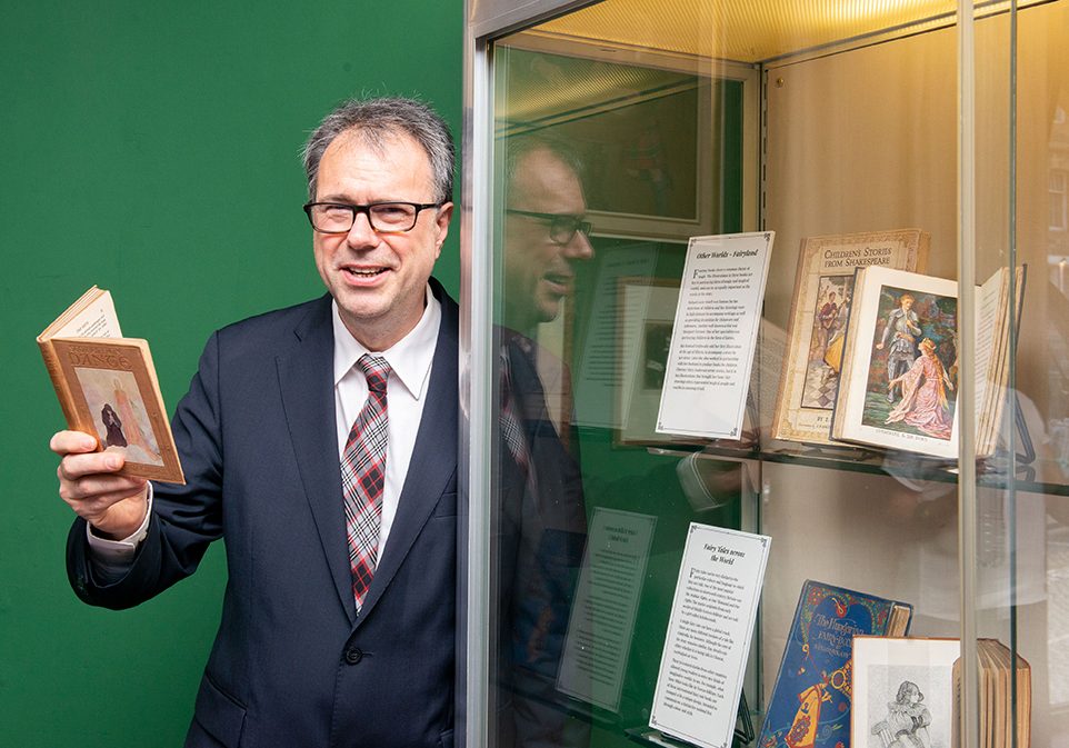 Councillor Donald Wilson, Culture and Communities convener for Edinburgh City Council, at the new exhibition (Photo: Ian Georgeson)
