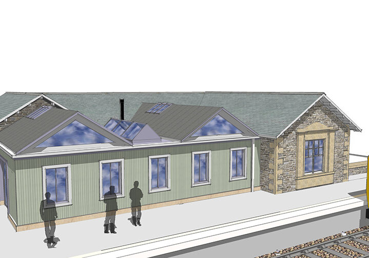 An artist's impression of the plans for Stow Railway Station