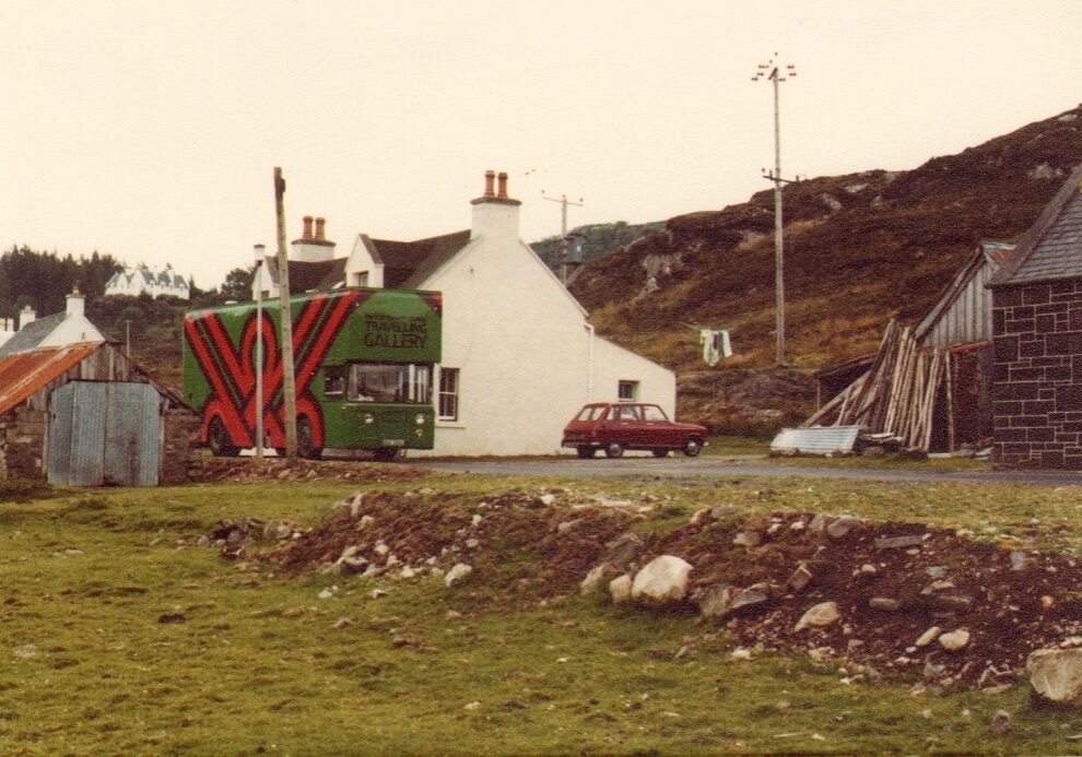 An archive image of the original Travelling Gallery bus (Photo courtesy of the Travelling Gallery)