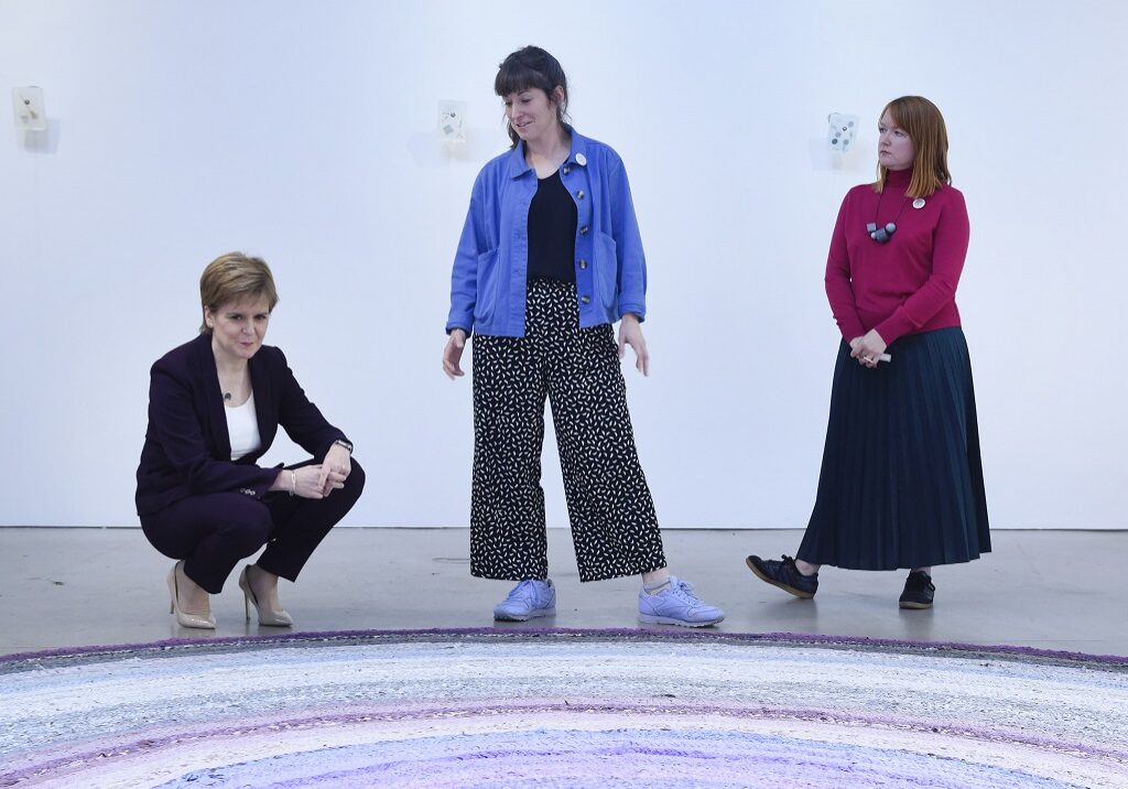 First Minister Nicola Sturgeon visits Studio Pavilion at House For an Art Lover as part of Art in Action (Photo: Julie Howden)