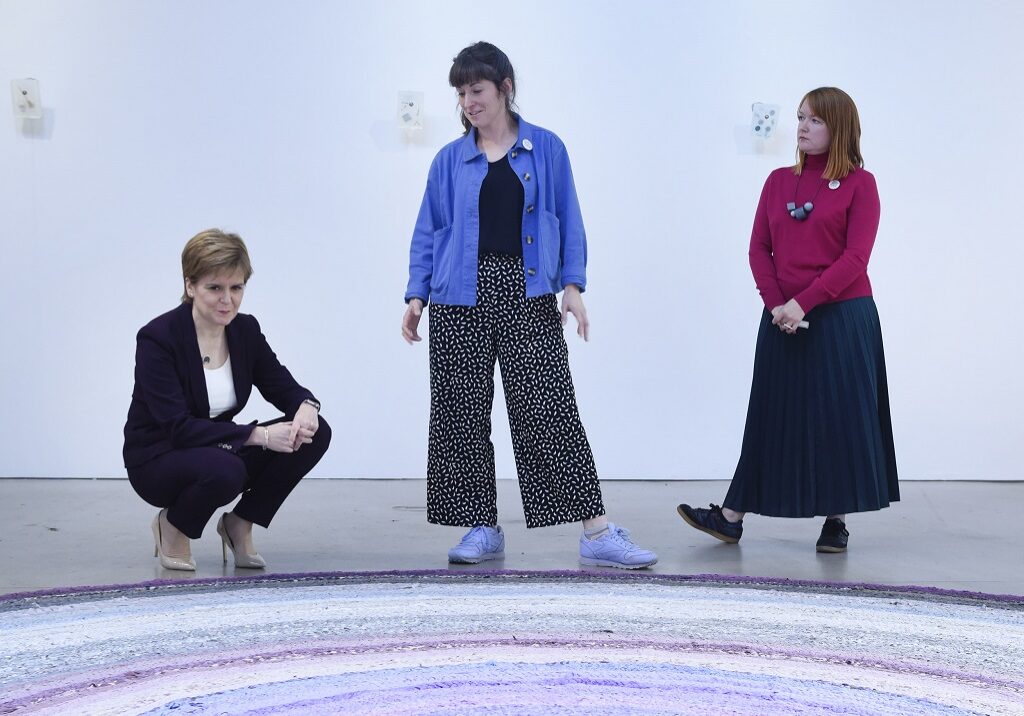 ArtActionSturgeon14 First Minister Nicola Sturgeon visits Studio Pavilion at House For an Art Lover as part of Art in Action (Photo: Julie Howden)