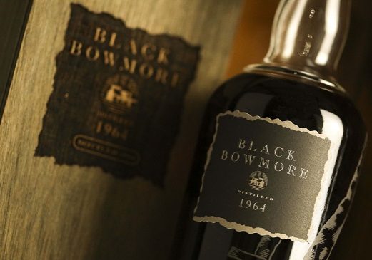 The 30 year old bottle of second edition Black Bowmore single malt whisky, bought for £11,900