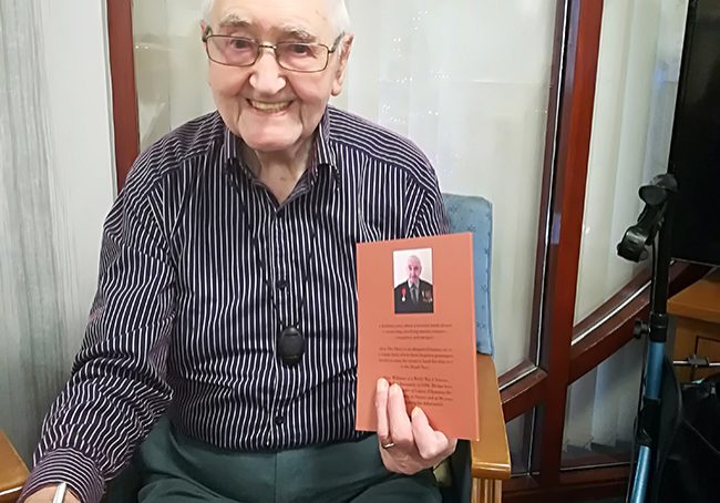 Bill Glen with his debut novel - written at the age of 96