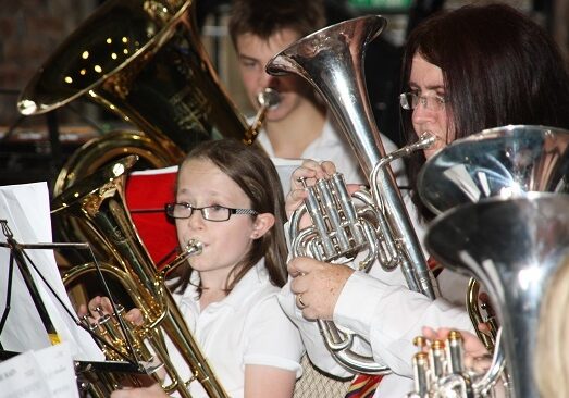 Young brass band musicians