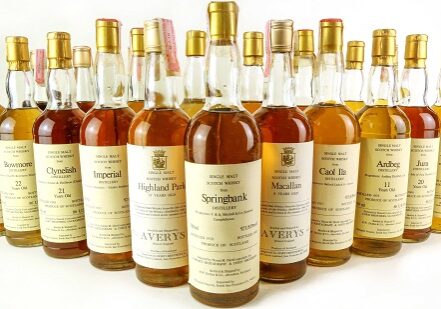 The collection of the rare Corti whiskies
