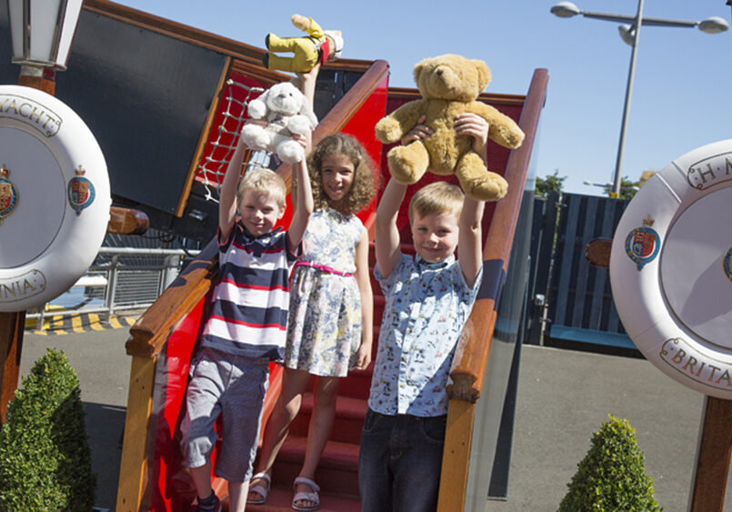 Children can board the Royal Yacht Britannia this Easter for free if they bring a cuddly toy with them