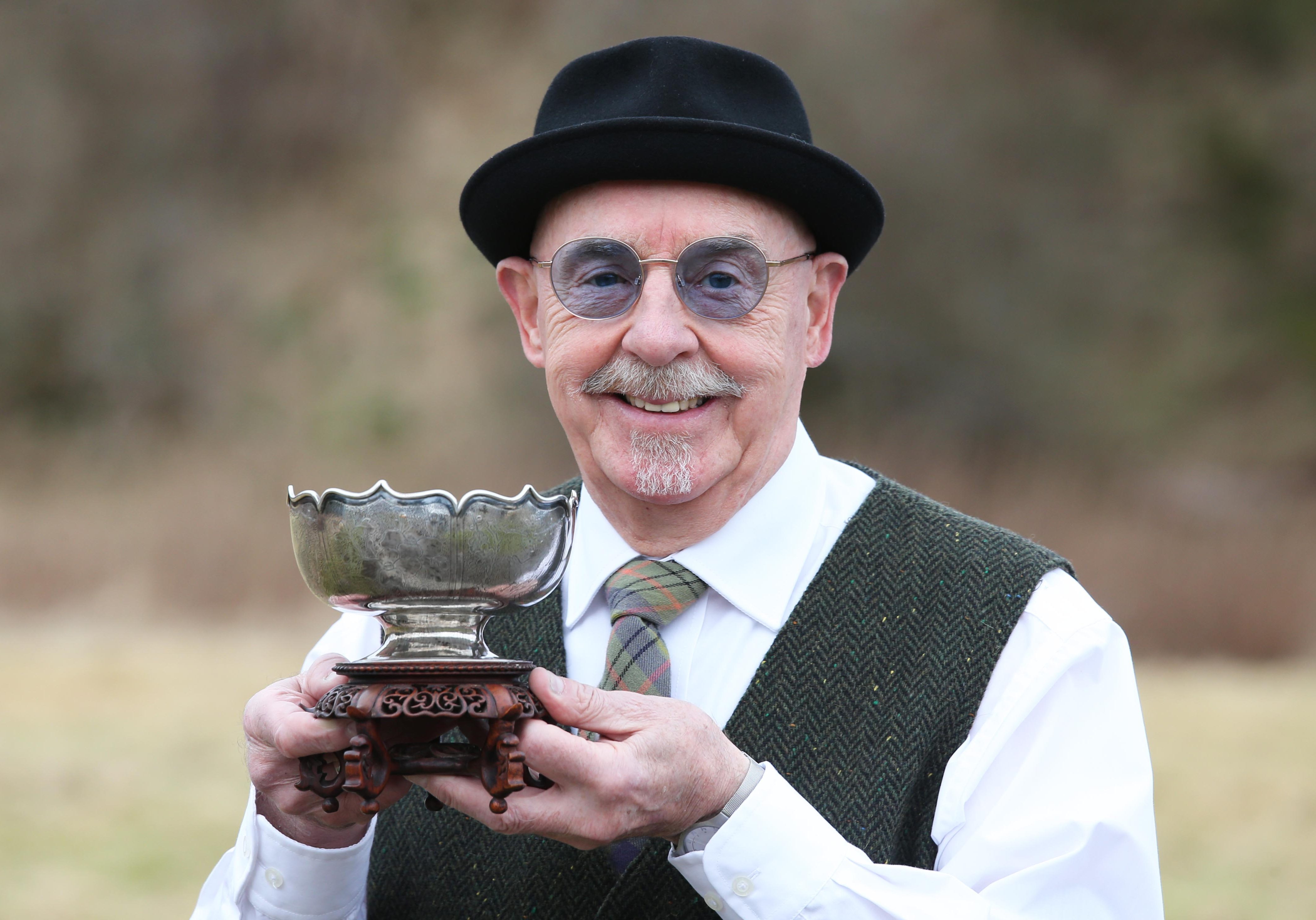 Adrian Taylor with the Cabrach Picnic and Games Rose Bowl. All pictures credit Peter Jolly.