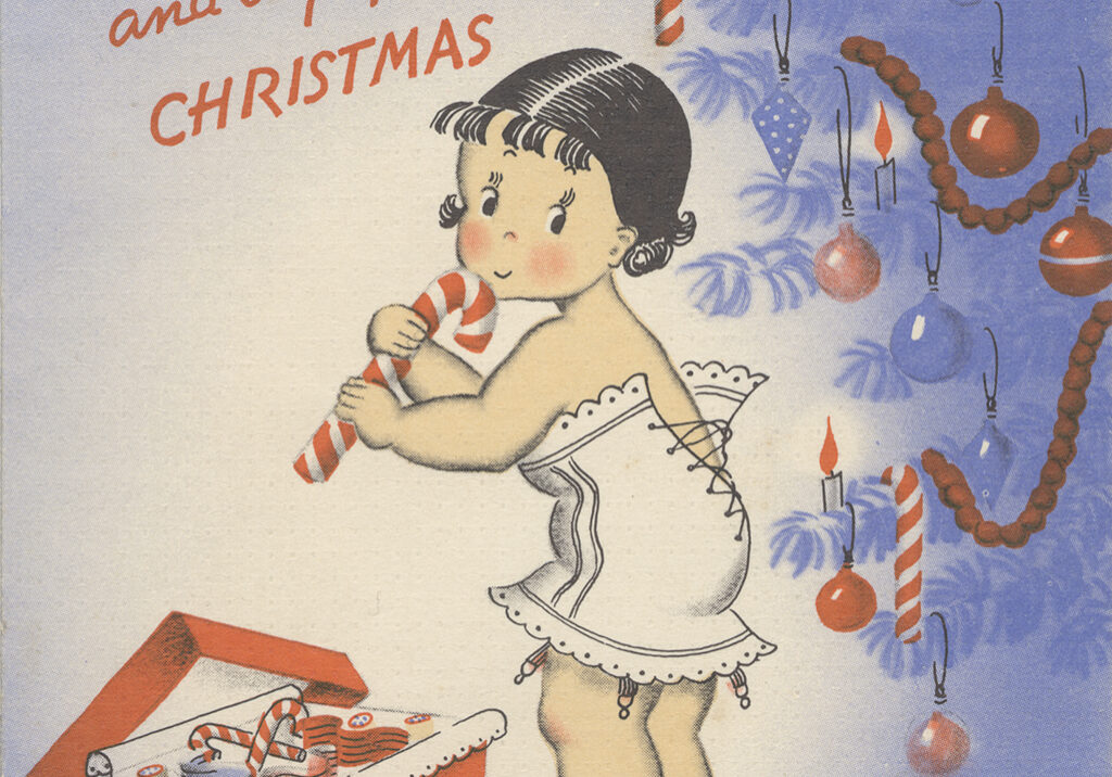 A historical Christmas card from the Aberdeen Art Gallery and Museums collection