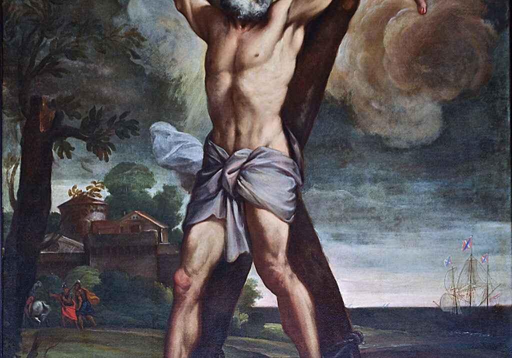 The crucifixion of St Andrew