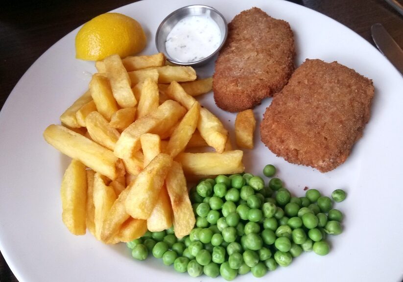 The Hungry Horse chain has launched its new vegan options, including vegan fish and chips