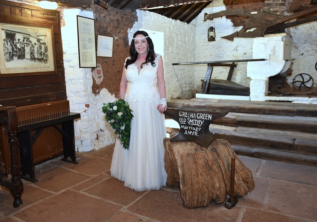 Catherine Sutherland is donating her wedding dress to the Gretna Green Famous Blacksmiths Shop exhibition