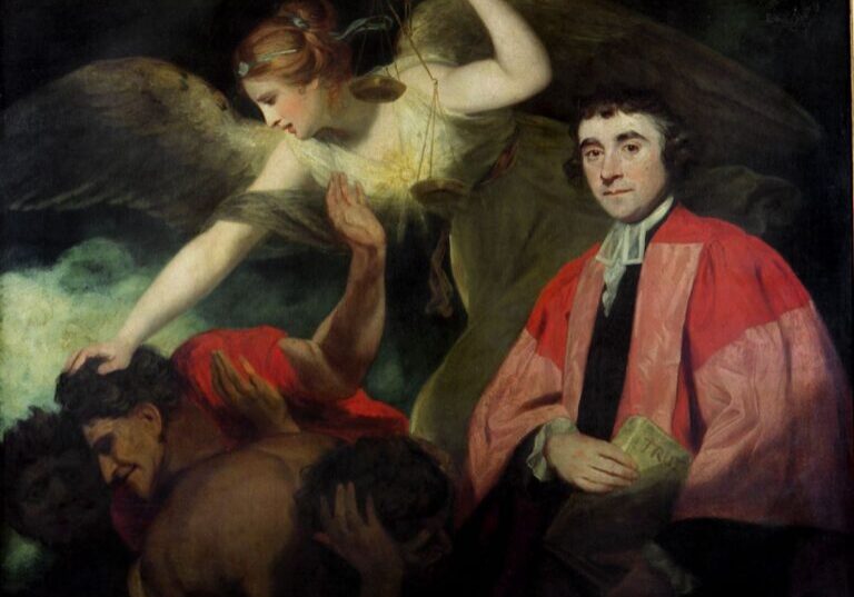 Dr James Beattie defeats the ‘enemies of Truth’, by Joshua Reynolds, 1773. Dr James Beattie defeats the ‘enemies of Truth’, by Joshua Reynolds, 1773.