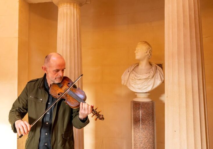 Duncan Chisholm_Hoolie Gregg Fiddle-8904 Duncan Chisholm with the Gregg Fiddle.