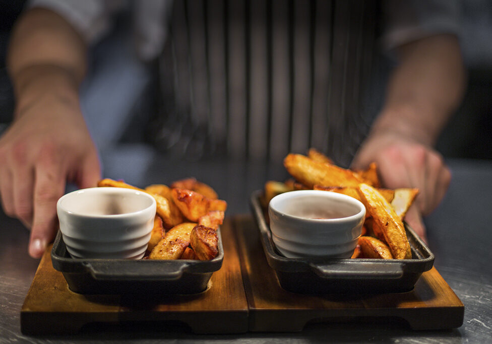 Twice cooked duck fat chips.