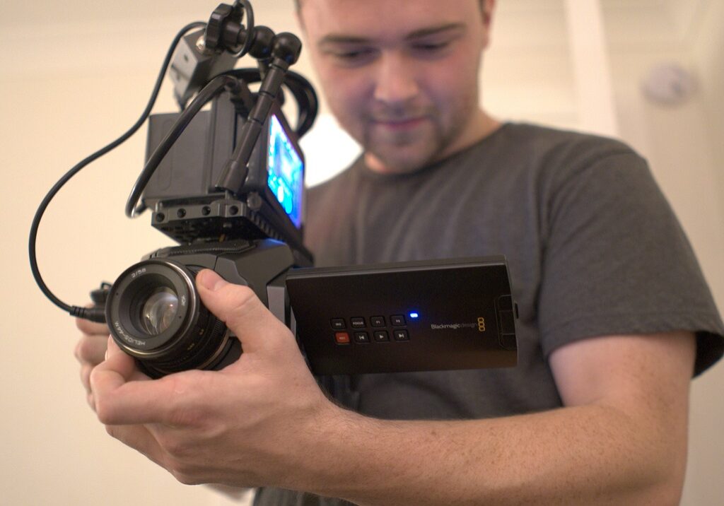 Filmmaker with camera