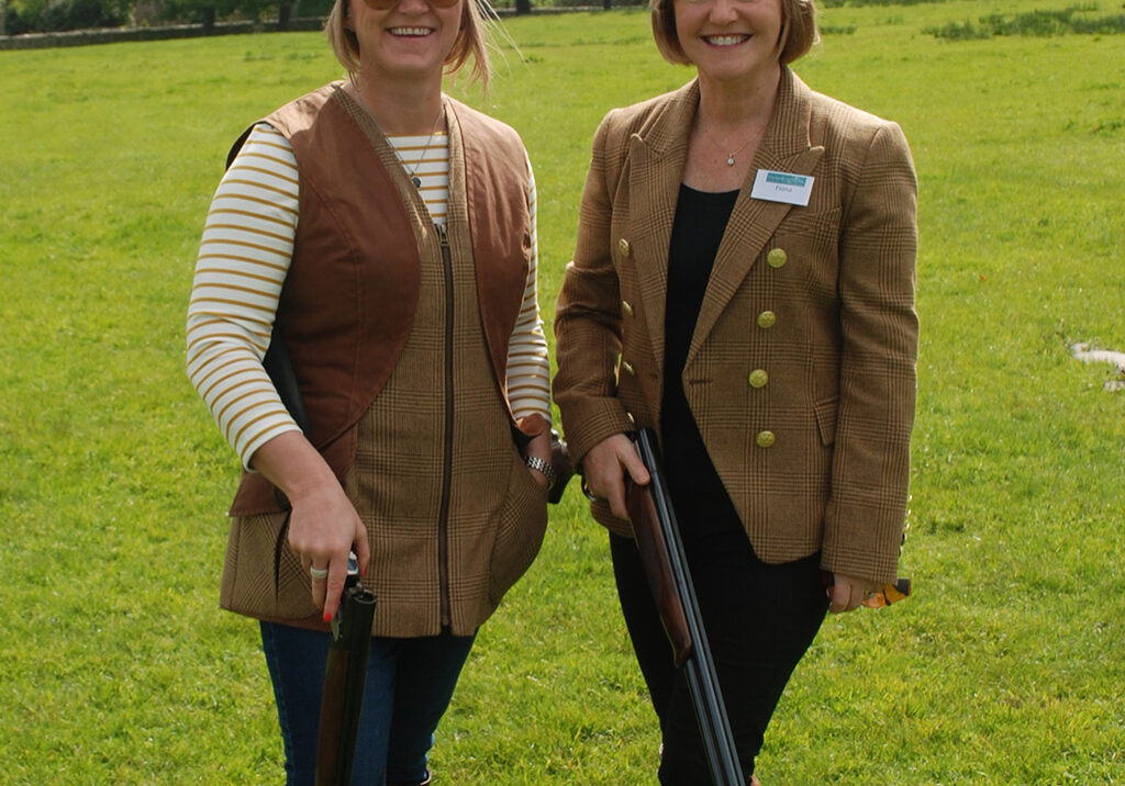 Fiona McPherson and Fiona Miller at a Glad Rags and Cartridge Bags shoot