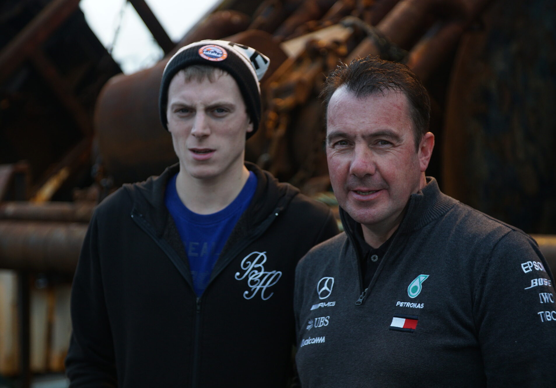 Reliance skipper John Clarke (right) and his son David  (Photo: Firecrest Film/BBC Scotland)