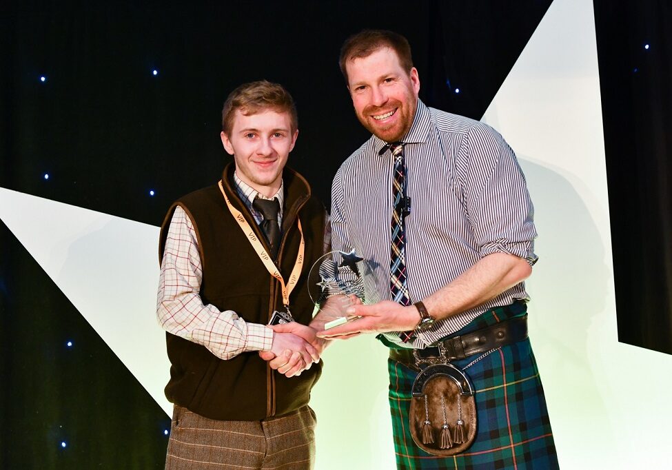 Xavio Vastano won the School Pupil Award and the Tam Tod Trophy at Lantra Scotland's ALBAS awards