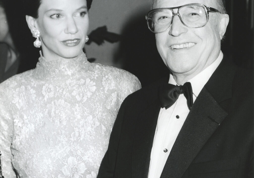 Gene and Patricia Kelly at the Carousel of Hope Ball in Beverly Hills, 1990.
