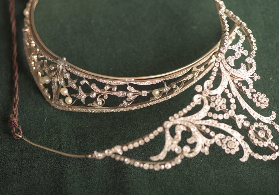 The unrestored tiaras which were brought to Denzil Skinner and Partners