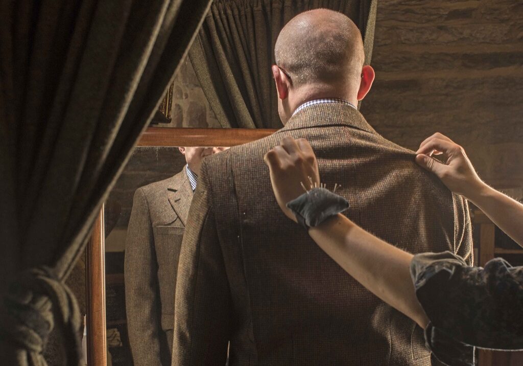 The first fitting at Walker Slater in Edinburgh (Photo: Angus Blackburn)