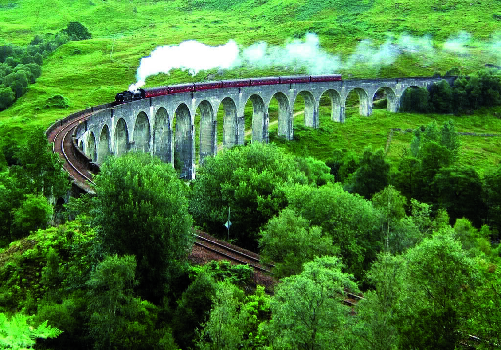 The Glenfinnan Viaduct has found new fame in the Harry Potter films