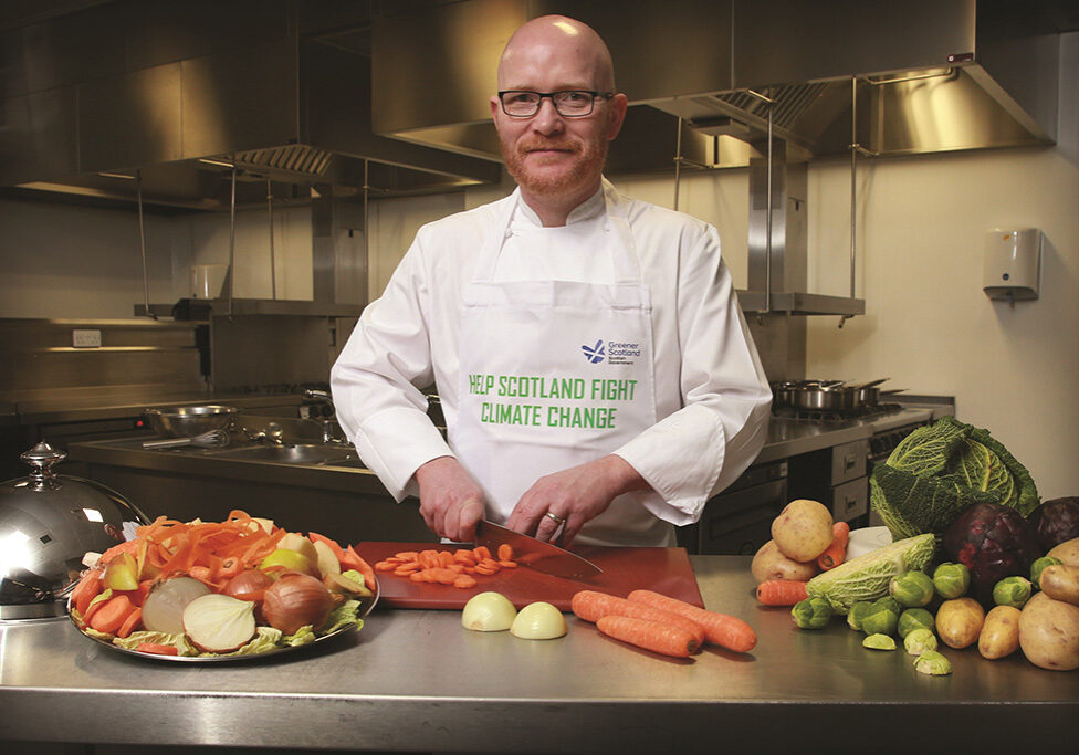 Scotland’s National Chef, Gary Maclean, is urging Scots to help fight climate change by making small changes in their kitchens (Photo: Stewart Attwood)