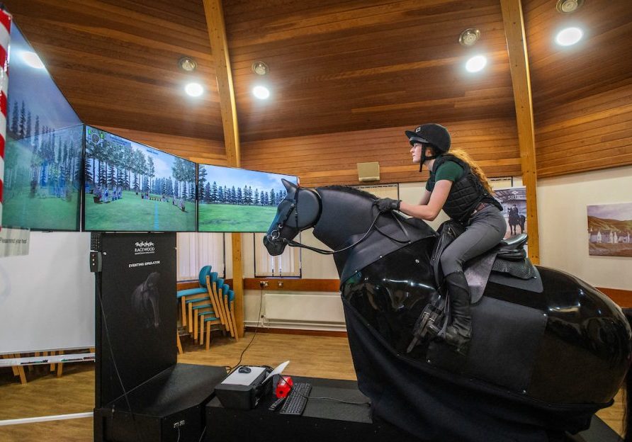 HND Equine Studies Student Eilidh Simmons practices jumping with Rob Cob. Credit Chris Watt Photography