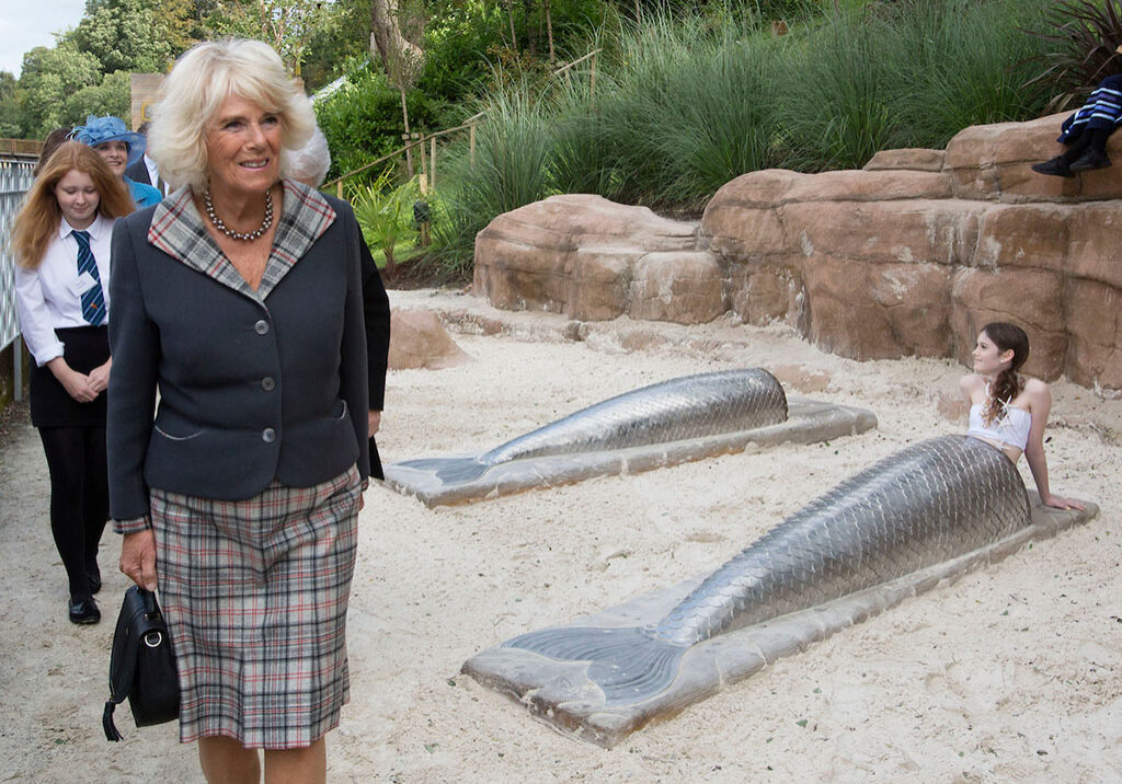 HRH Camilla, Duchess of Rothesay, is shown around the grounds of  Moat Brae (Photo: David Cheskin)